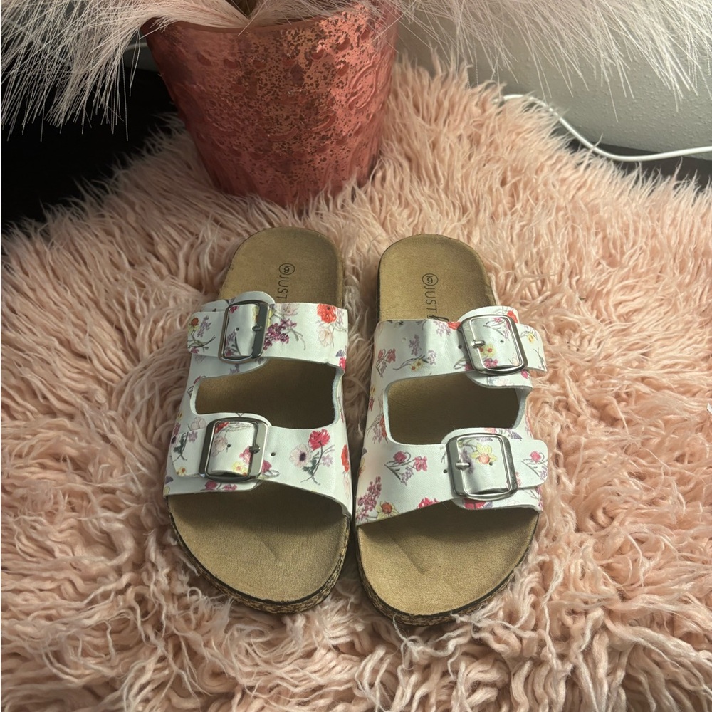 Floral Buckle Sandals for Women